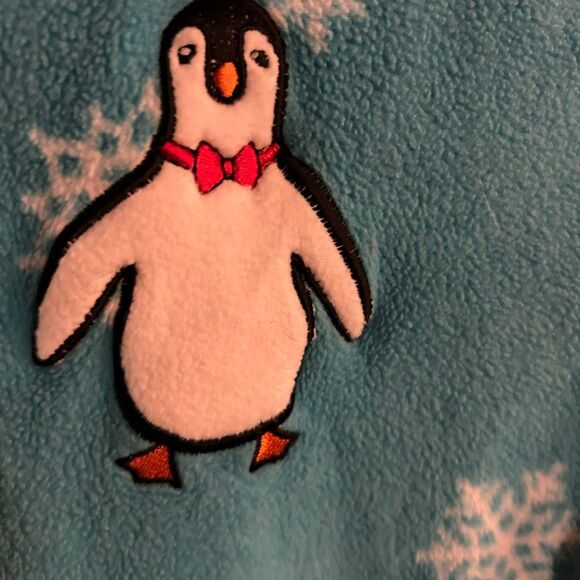 Nick & Nora zipper Pajamas Blue Penguin Small - Picture 5 of 8